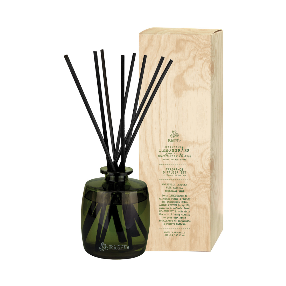 Load image into Gallery viewer, URBAN RITUELLE Flourish Organics Reed Diffuser 220ml - Lemongrass