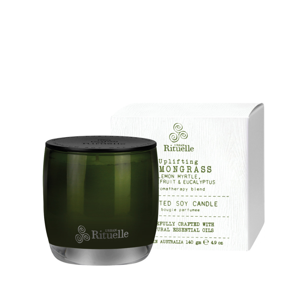 Load image into Gallery viewer, URBAN RITUELLE Flourish Organics Soy Candle 140gm - Lemongrass