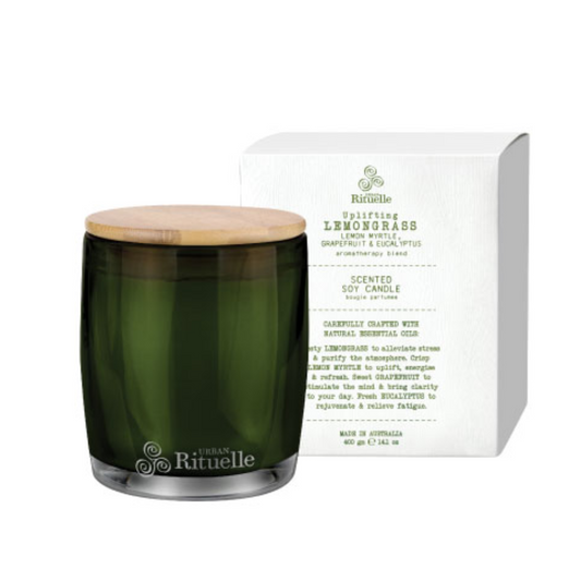 URBAN RITUELLE Flourish Organics Soy Candle 400gm - Lemongrass