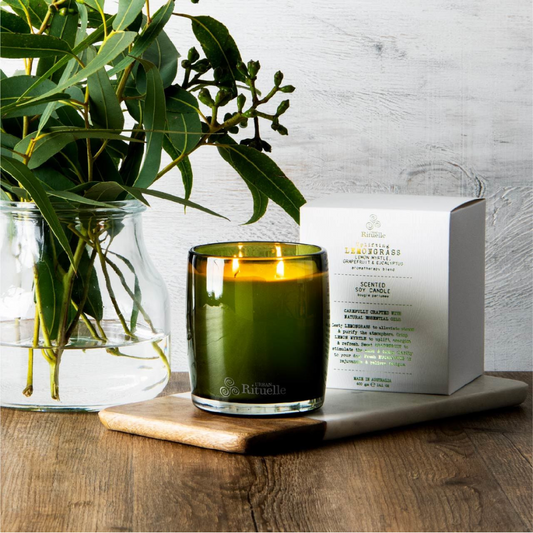 URBAN RITUELLE Flourish Organics Soy Candle 400gm - Lemongrass