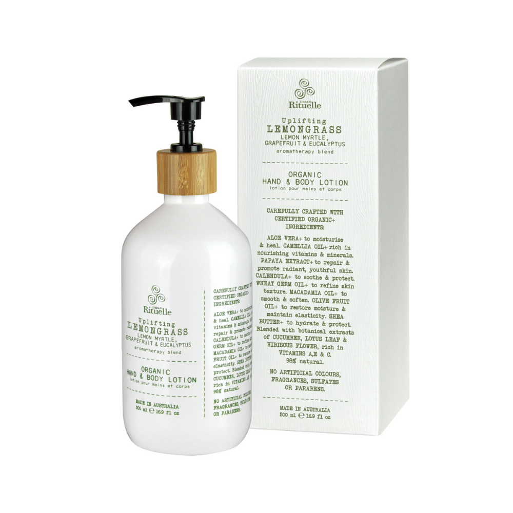 Load image into Gallery viewer, URBAN RITUELLE Flourish Organics Body Lotion 500ml - Lemongrass