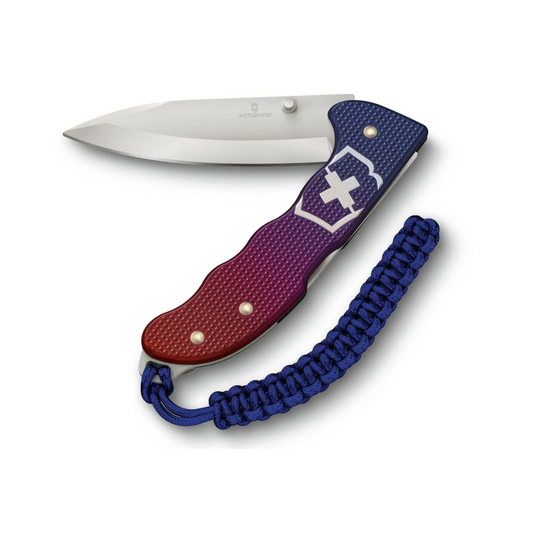 VICTORINOX Evoke Alox Folding Knife - Blue/Red
