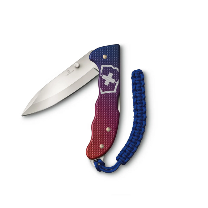 VICTORINOX Evoke Alox Folding Knife - Blue/Red