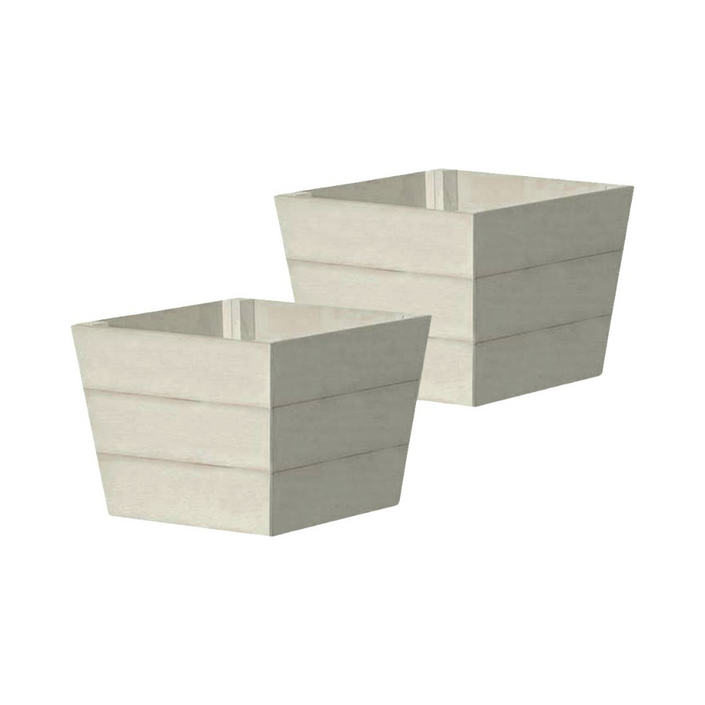 WINAWOOD Planter Pot Set of 2 - Small - Stone Grey