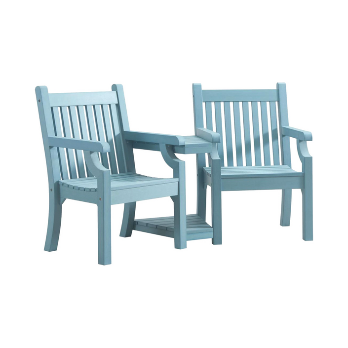 WINAWOOD Sandwick Love Seat With Table - 1720mm - Powder Blue