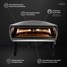 Load image into Gallery viewer, WITT Etna Fermo Gas Powered Pizza Oven 16&quot; - Black