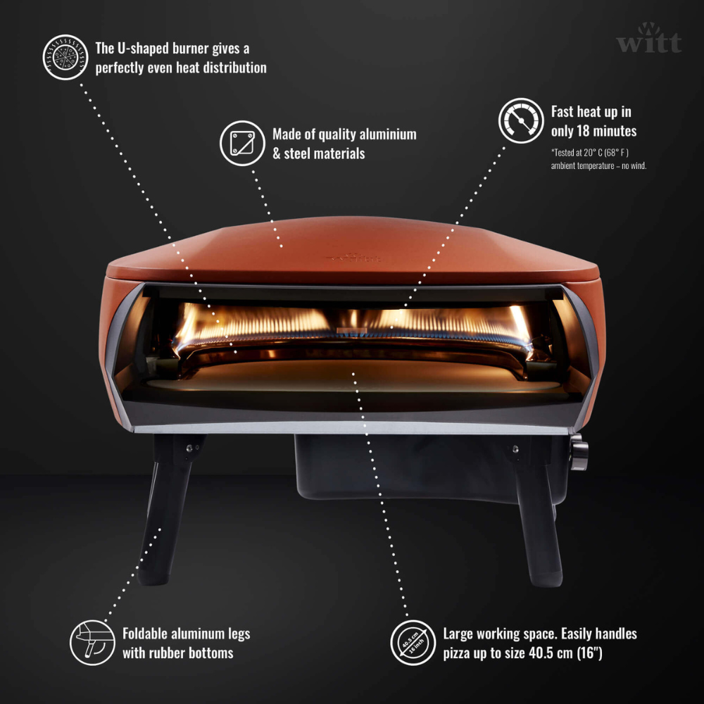 Load image into Gallery viewer, WITT Etna Fermo Gas Powered Pizza Oven 16&quot; - Orange **CLEARANCE**