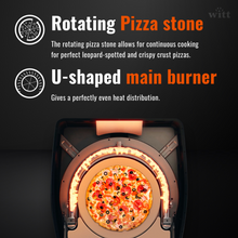 Load image into Gallery viewer, WITT Etna Rotante Gas Powered Pizza Oven w/ Twin Burner &amp; Rotating Stone 16&quot; - Orange