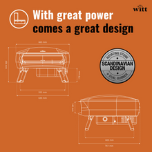 Load image into Gallery viewer, WITT Etna Rotante Gas Powered Pizza Oven w/ Twin Burner &amp; Rotating Stone 16&quot; - Graphite