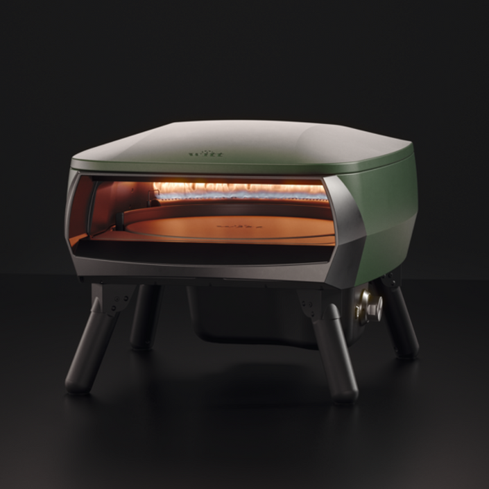 WITT Piccolo Rotante Gas Powered Pizza Oven w/ Rotating Stone 13" - Green