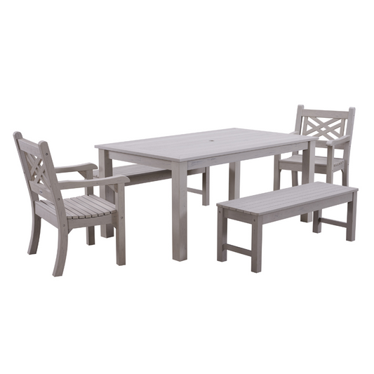 WINAWOOD Speyside 5pce Dining Set w/ Backless Bench