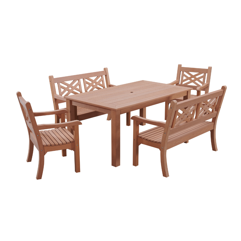 WINAWOOD Speyside 5pce Dining Set w/ Bench