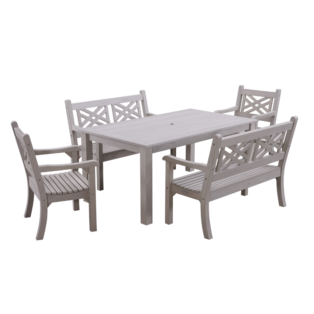 WINAWOOD Speyside 5pce Dining Set w/ Bench