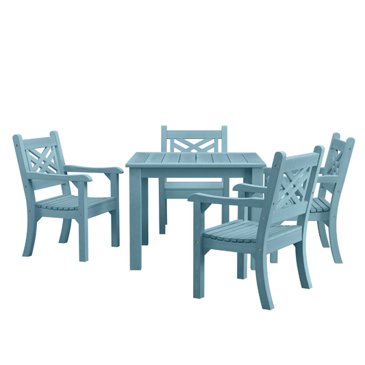 WINAWOOD Speyside 5pce Arm Chair & Square Table Set