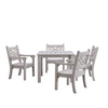 WINAWOOD Speyside 5pce Arm Chair & Square Table Set
