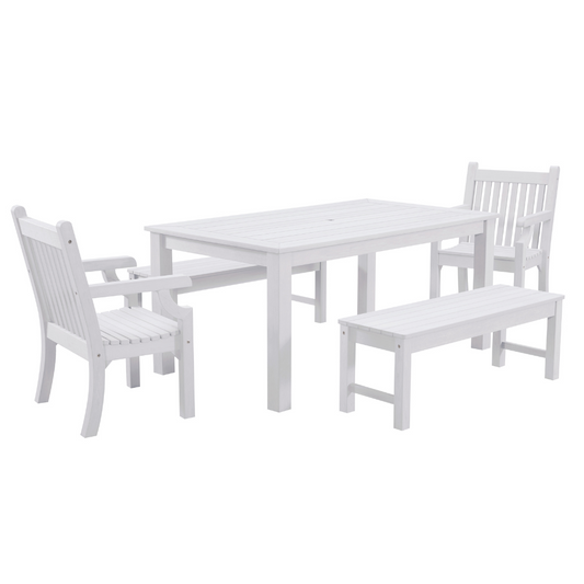 WINAWOOD Sandwick 5pce Dining Set w/ Backless Bench