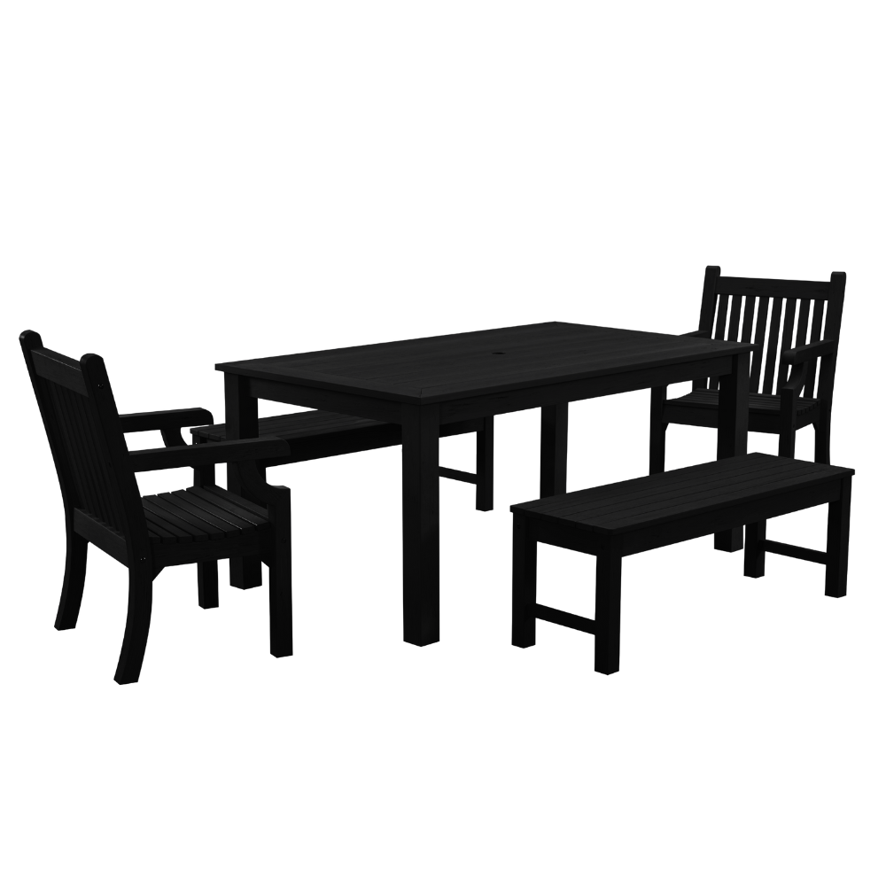WINAWOOD Sandwick 5pce Dining Set w/ Backless Bench