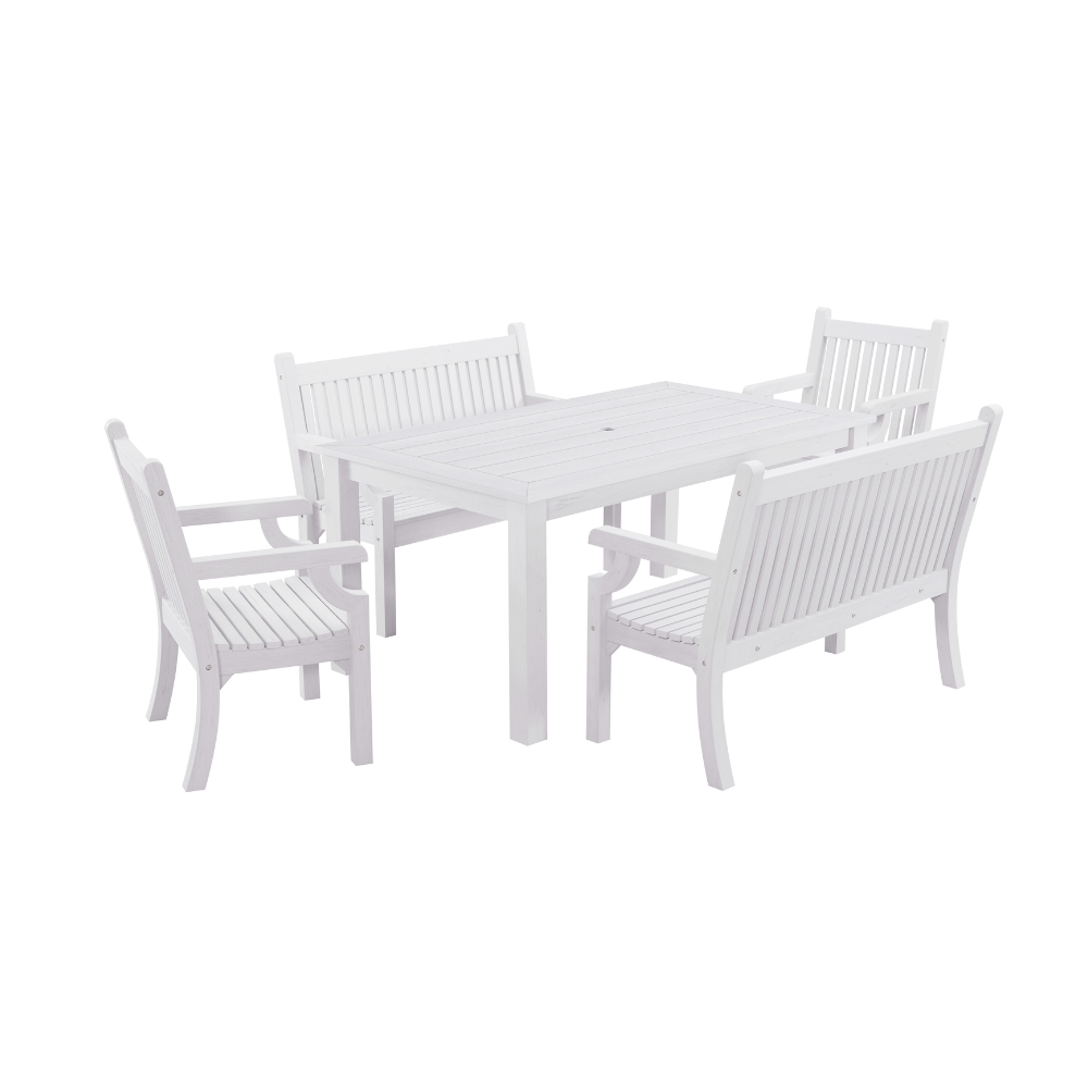 WINAWOOD Sandwick 5pce Dining Set w/ Bench