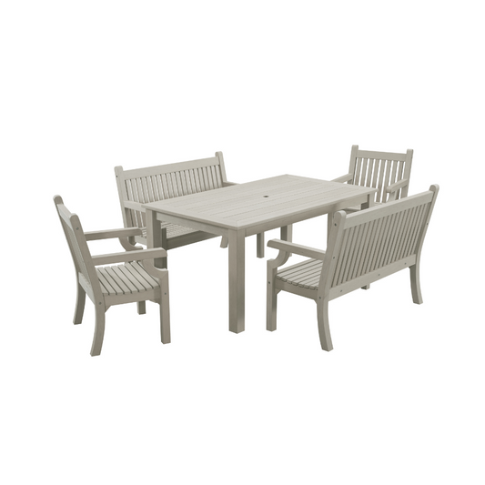 WINAWOOD Sandwick 5pce Dining Set w/ Bench