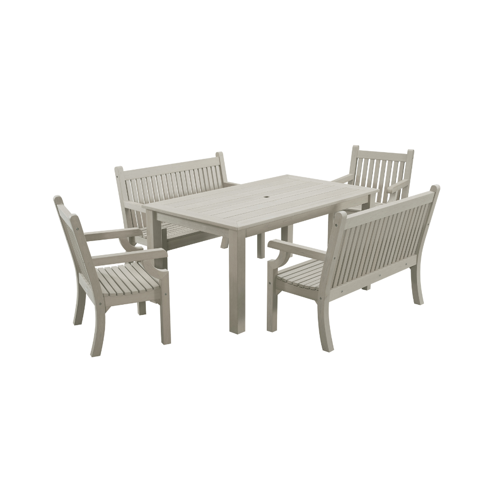 WINAWOOD Sandwick 5pce Dining Set w/ Bench