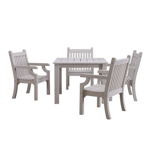WINAWOOD Sandwick 5pce Arm Chair & Square Table Set
