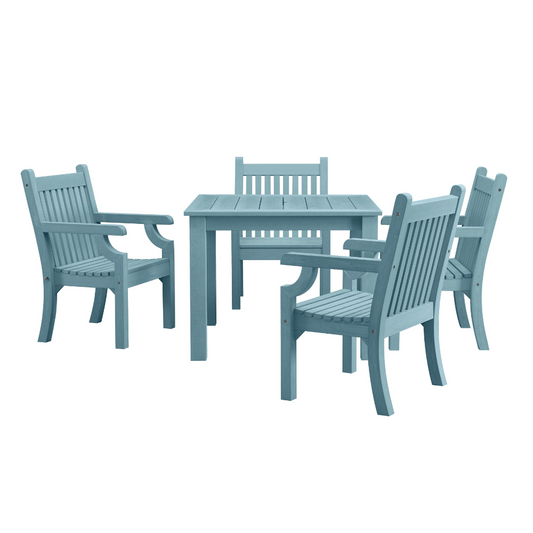 WINAWOOD Sandwick 5pce Arm Chair & Square Table Set
