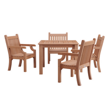 Load image into Gallery viewer, WINAWOOD Sandwick 5pce Arm Chair &amp; Square Table Set