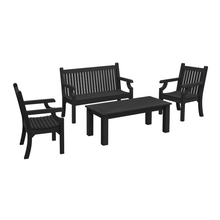 Load image into Gallery viewer, WINAWOOD Sandwick Two-Seater Bench, 2 Sandwick Armchair &amp; Coffee Table 4pce Set