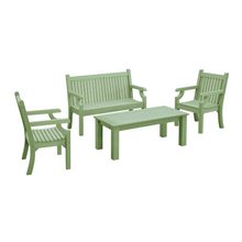 Load image into Gallery viewer, WINAWOOD Sandwick Two-Seater Bench, 2 Sandwick Armchair &amp; Coffee Table 4pce Set