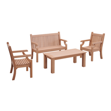 Load image into Gallery viewer, WINAWOOD Sandwick Two-Seater Bench, 2 Sandwick Armchair &amp; Coffee Table 4pce Set