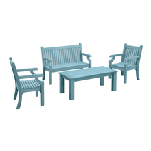 Load image into Gallery viewer, WINAWOOD Sandwick Two-Seater Bench, 2 Sandwick Armchair &amp; Coffee Table 4pce Set