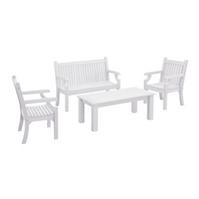 Load image into Gallery viewer, WINAWOOD Sandwick Two-Seater Bench, 2 Sandwick Armchair &amp; Coffee Table 4pce Set