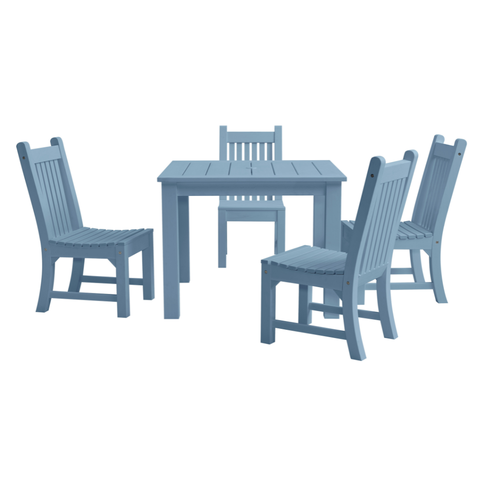 WINAWOOD Sandwick 5pce Side Chair & Square Table Set