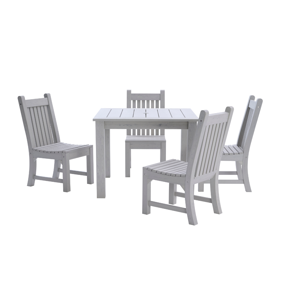 WINAWOOD Sandwick 5pce Side Chair & Square Table Set