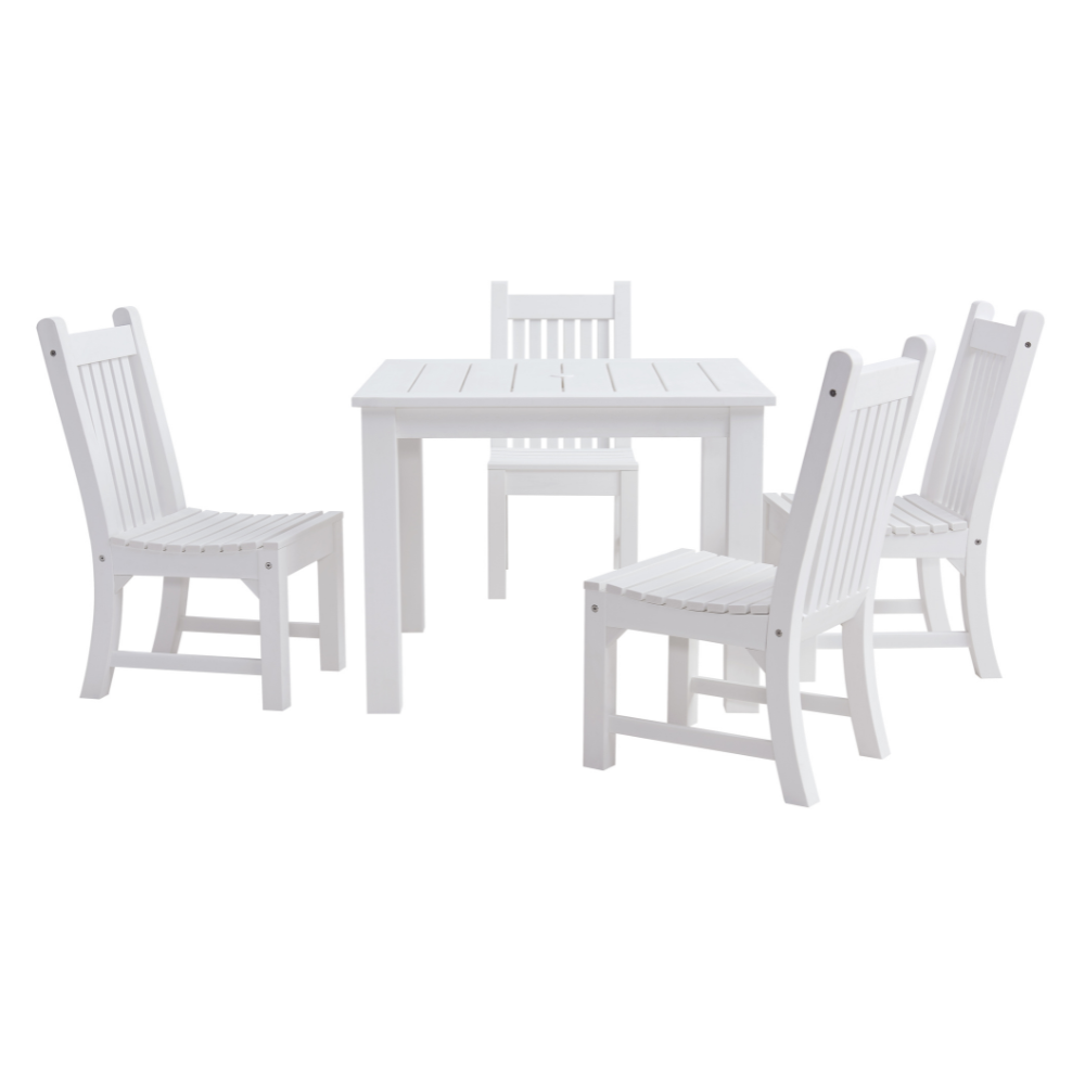 WINAWOOD Sandwick 5pce Side Chair & Square Table Set