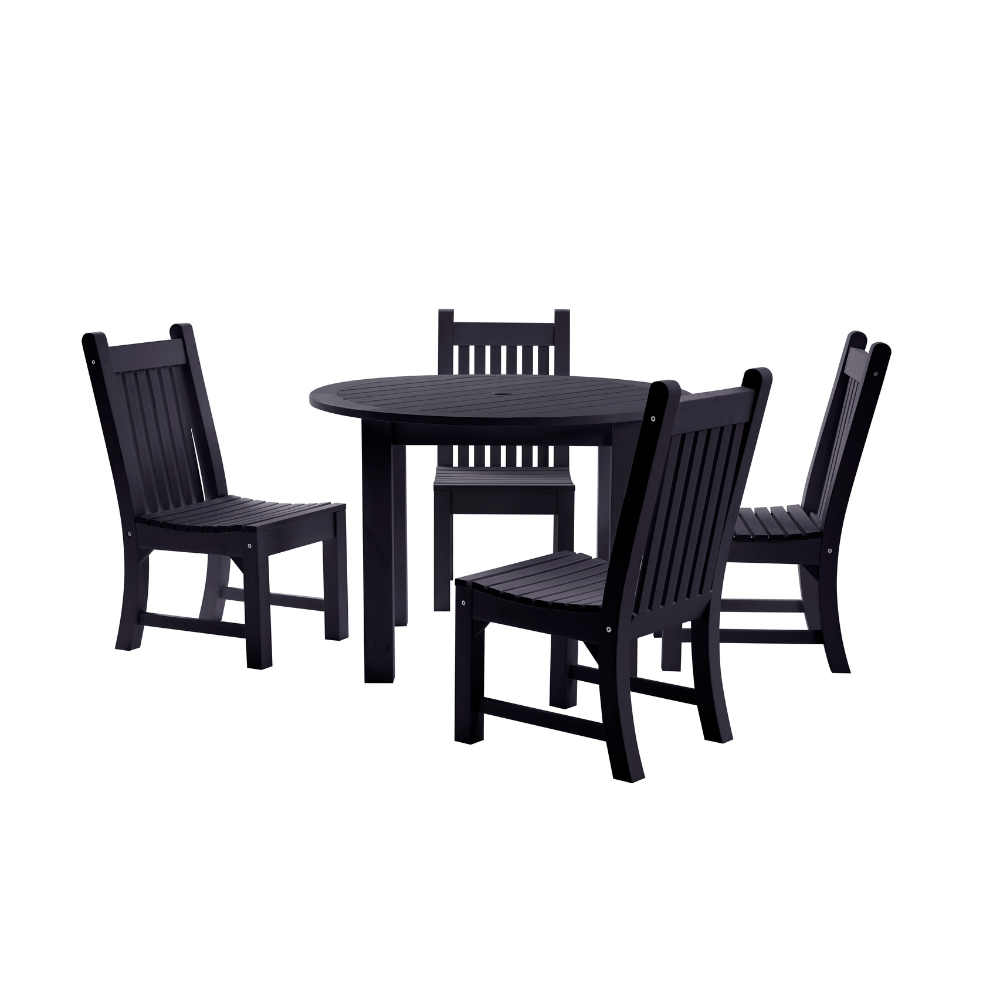 WINAWOOD Sandwick 5pce Side Chair & Round Table Set