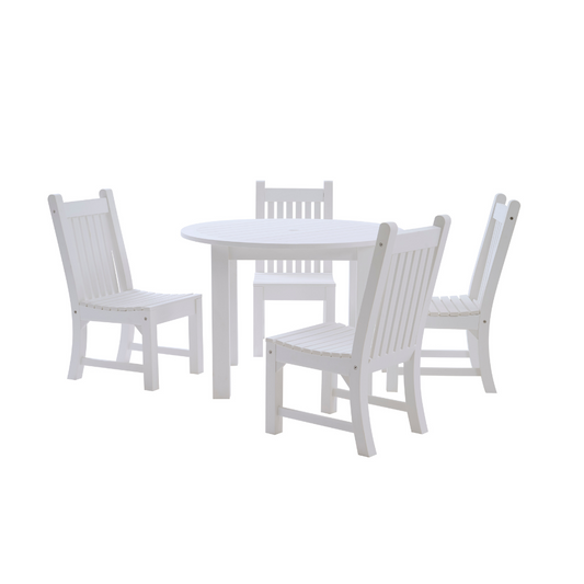 WINAWOOD Sandwick 5pce Side Chair & Round Table Set