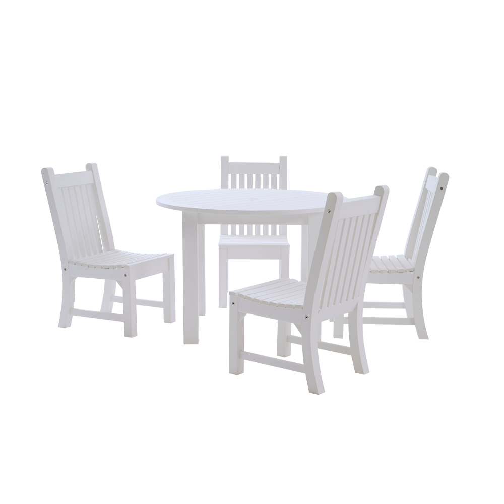WINAWOOD Sandwick 5pce Side Chair & Round Table Set
