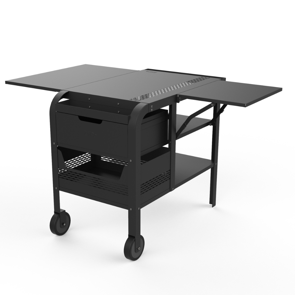 Load image into Gallery viewer, ZiiPa Fredda Deluxe Garden Trolley with Side Tables - Charcoal/Charbon