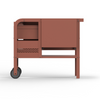 ZiiPa Fredda Deluxe Garden Trolley with Side Tables - Terracotta