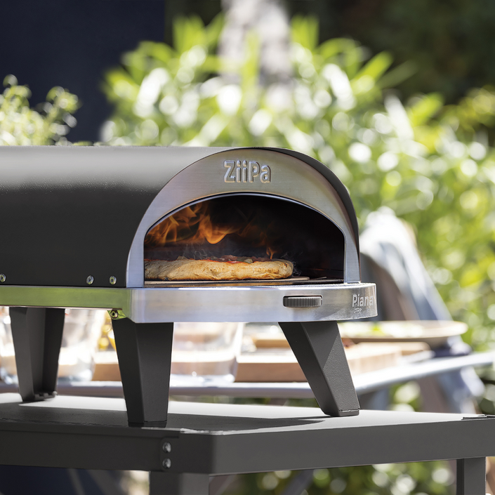 ZiiPa Piana Gas Pizza Oven Starter Kit w/ Cover - Charcoal/Charbon