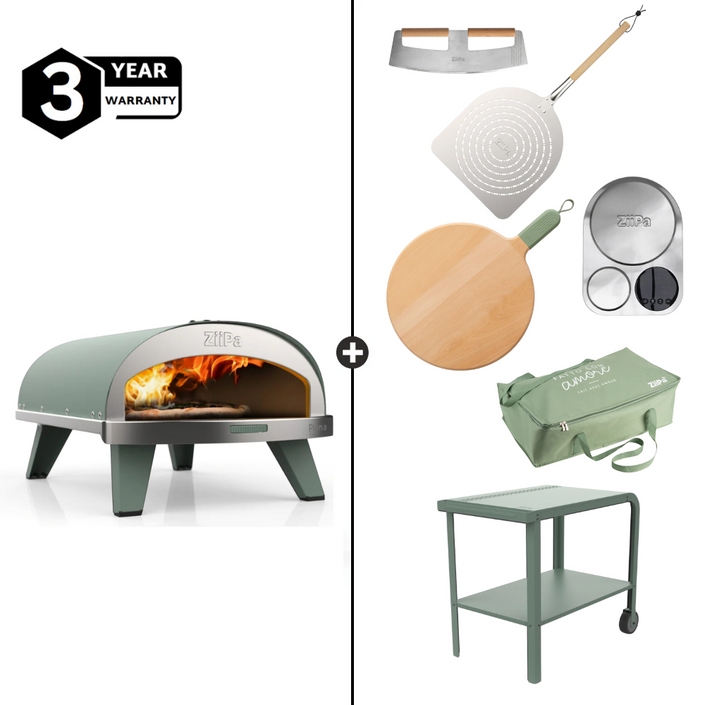 ZiiPa Piana Gas Pizza Oven Deluxe Bundle - Eucalyptus