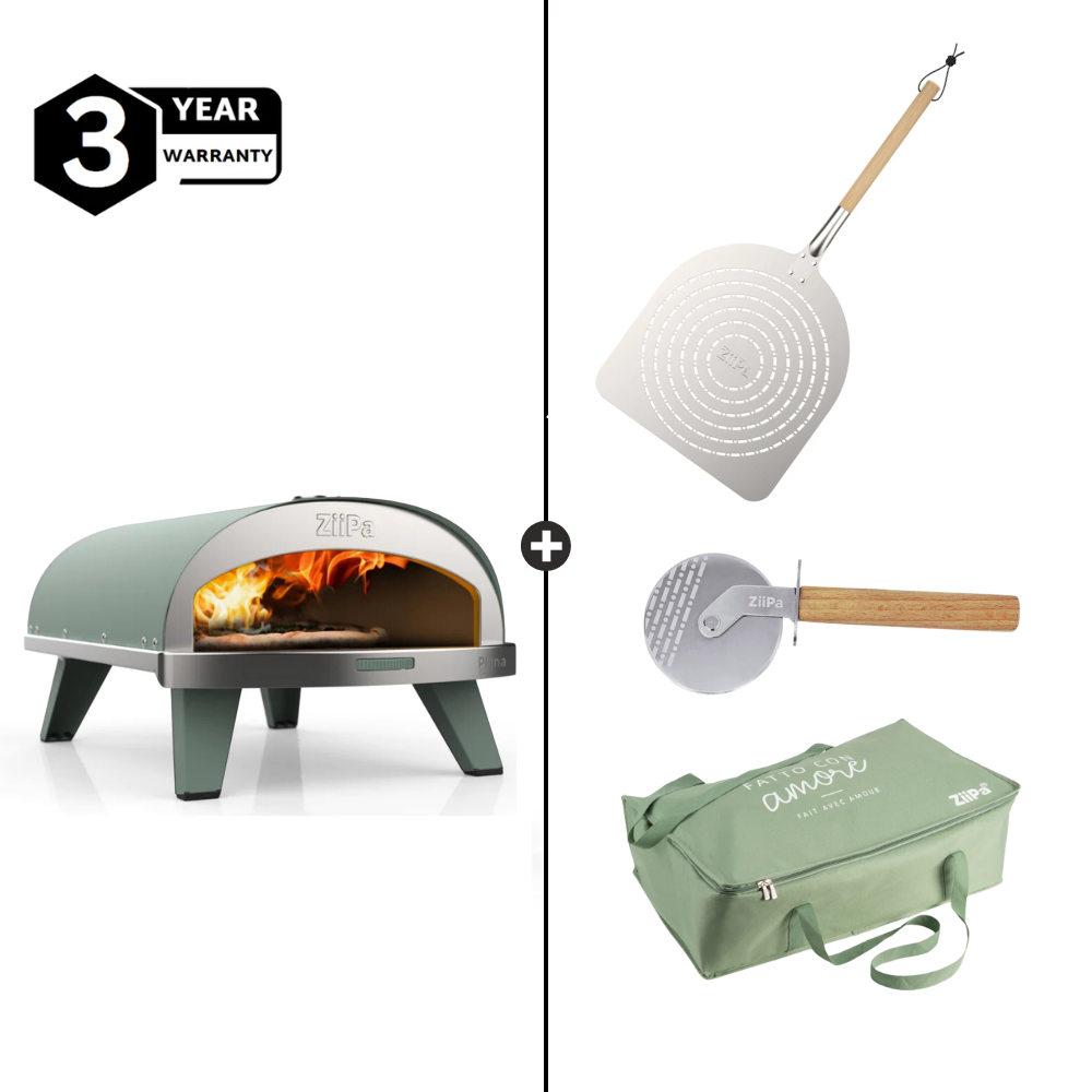 ZiiPa Piana Gas Pizza Oven Starter Kit w/ Cover - Eucalyptus