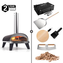 Load image into Gallery viewer, ZiiPa Piana Wood Pellet Pizza Oven Chef Bundle - Charcoal/Charbon