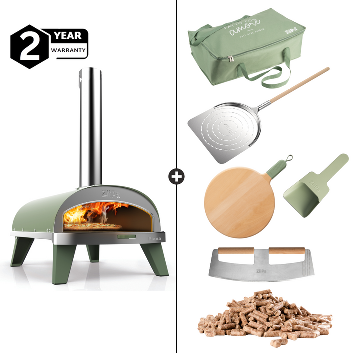 ZiiPa Piana Wood Pellet Pizza Oven Chef Bundle - Eucalyptus