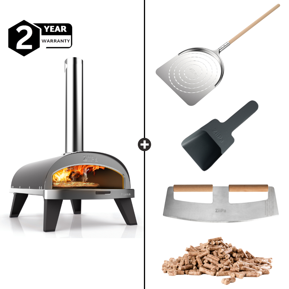 Load image into Gallery viewer, ZiiPa Piana Wood Pellet Pizza Oven Starter Kit - Slate/Ardoise