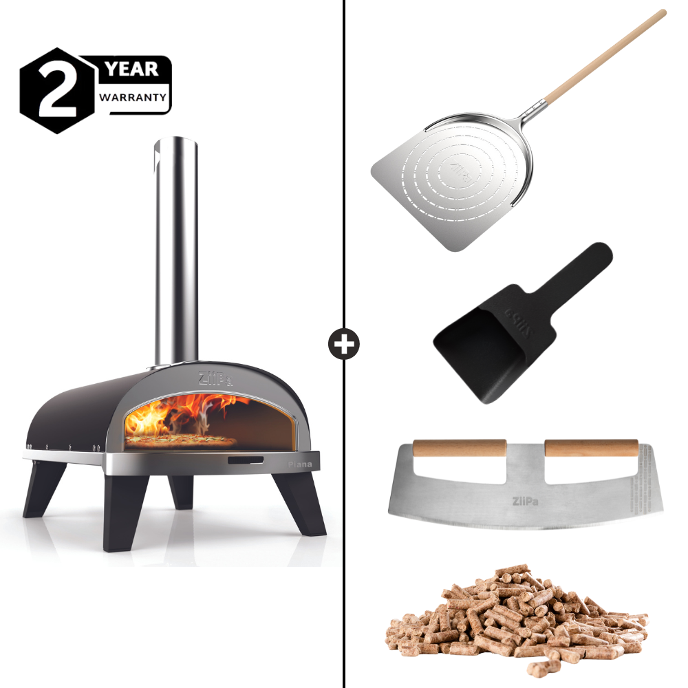 Load image into Gallery viewer, ZiiPa Piana Wood Pellet Pizza Oven Starter Kit - Charcoal/Charbon