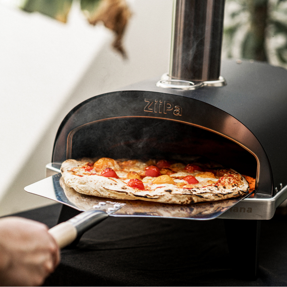 Load image into Gallery viewer, ZiiPa Piana Wood Pellet Pizza Oven with Rotating Stone - Charcoal/Charbon