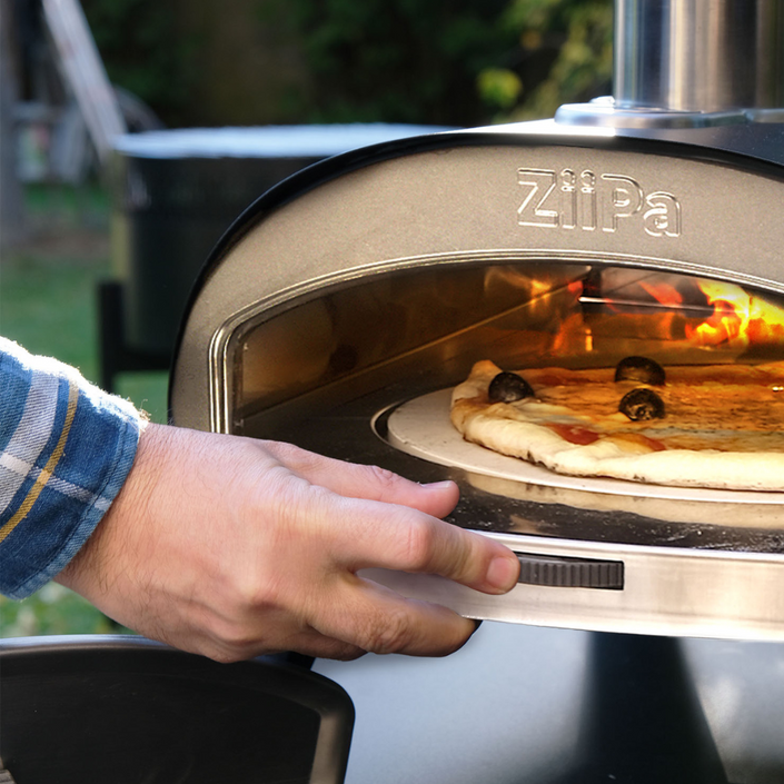 ZiiPa Piana Wood Pellet Pizza Deluxe Outdoor Cooking Bundle - Charcoal/Charbon