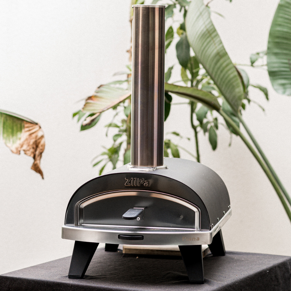 Load image into Gallery viewer, ZiiPa Piana Wood Pellet Pizza Oven with Rotating Stone - Charcoal/Charbon